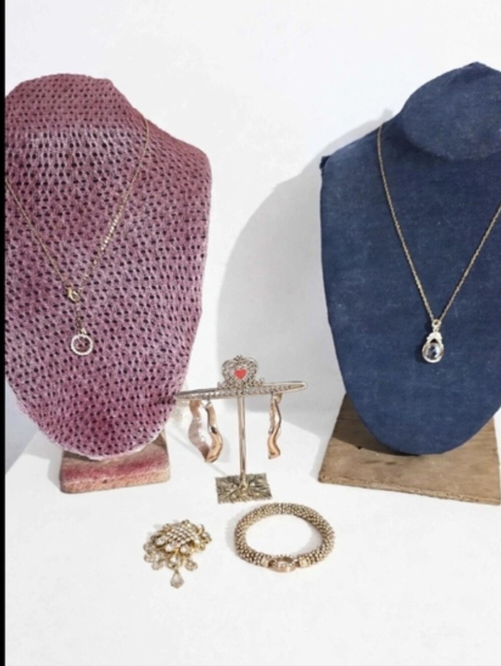 Gold-Tone Pendant Necklace and Jewelry Lot - Gold